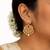 Gold plated cz chandbali earrings with pearls for women | traditional bridal jewelry