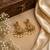 Gold plated cz chandbali earrings with pearls | south indian temple jewelry for women