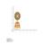 Gold plated kemp floral jhumka earrings with pearls | south indian temple jewelry
