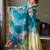 Luxury olive green satin silk kurta ghaghra set - organza dupatta salwar suit