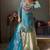 Luxury olive green satin silk kurta ghaghra set - organza dupatta salwar suit
