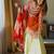 rust satin silk blend kurta ghaghra set - organza dupatta salwar suit
