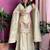 cream chinon silk blend kurta pant set - sequin embroidered salwar suit