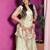 cream chinon silk blend kurta pant set - sequin embroidered salwar suit