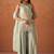 pista crush silk blend kurta palazzo set - embroidered organza dupatta suit