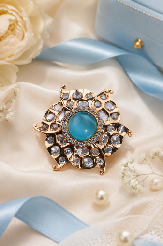 Ocean Aura Luxury American Diamond Adjustable Ring