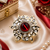 Regal red bloom american diamond adjustable ring