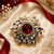 Regal red bloom american diamond adjustable ring