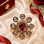 Ruby Glow Gold Finish Adjustable Ring