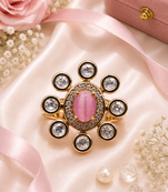 Blush glow gold finish adjustable ring