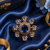 Sapphire glow gold finish adjustable ring