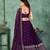 Purple Sequins Embroidered Georgette A Line Bridal Lehenga Choli with Dupatta