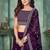 Purple Sequins Embroidered Georgette A Line Bridal Lehenga Choli with Dupatta