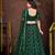 Dark Green Sequins Embroidered Georgette A Line Lehenga Choli with Net Dupatta