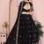 Black Sequins Embroidered Georgette A Line Bridal Lehenga Choli with Dupatta