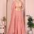 Peach Sequins Embroidered Georgette A Line Lehenga Choli with Dupatta