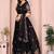 Black Sequins Embroidered Georgette A Line Lehenga Choli with Dupatta