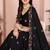 Black Sequins Embroidered Georgette A Line Lehenga Choli with Dupatta