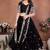 Black Sequins Embroidered Georgette A Line Lehenga Choli with Dupatta