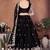 Black Sequins Embroidered Georgette A Line Lehenga Choli with Dupatta