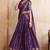 Purple Sequins Embroidered Georgette A Line Bridal Lehenga Choli with Dupatta