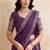 Purple Sequins Embroidered Georgette A Line Bridal Lehenga Choli with Dupatta