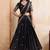 Black Sequins Embroidered Georgette A Line Lehenga Choli with Dupatta