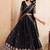 Black Sequins Embroidered Georgette A Line Lehenga Choli with Dupatta