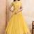 Yellow Sequins Embroidered Georgette A Line Lehenga Choli with Dupatta