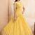 Yellow Sequins Embroidered Georgette A Line Lehenga Choli with Dupatta