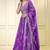 Purple Sequins Embroidered Organza A Line Lehenga Choli with Dupatta
