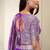 Purple Sequins Embroidered Organza A Line Lehenga Choli with Dupatta