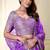 Purple Sequins Embroidered Organza A Line Lehenga Choli with Dupatta