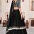Black Sequins Embroidered Georgette A Line Lehenga Choli with Net Dupatta