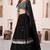 Black Sequins Embroidered Georgette A Line Lehenga Choli with Net Dupatta