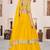 Yellow Sequins Embroidered Georgette A Line Lehenga Choli with Net Dupatta