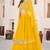 Yellow Sequins Embroidered Georgette A Line Lehenga Choli with Net Dupatta