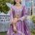 Lavender Sequins Embroidered Polyester A Line Lehenga Choli with Dupatta