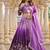 Purple Sequins Embroidered Silk Blend A Line Lehenga Choli with Dupatta