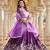Purple Sequins Embroidered Silk Blend A Line Lehenga Choli with Dupatta
