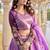 Purple Sequins Embroidered Silk Blend A Line Lehenga Choli with Dupatta