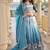 Sea Green Sequins Embroidered Silk Blend A Line Bridal Lehenga Choli with Dupatta