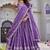 Purple Sequins Embroidered Crepe A Line Lehenga Choli with Dupatta