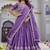Purple Sequins Embroidered Crepe A Line Lehenga Choli with Dupatta
