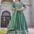 Sea Green Sequins Embroidered Crepe A Line Lehenga Choli with Dupatta