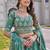 Sea Green Sequins Embroidered Crepe A Line Lehenga Choli with Dupatta