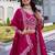 Magenta Sequins Embroidered Polyester A Line Lehenga Choli with Dupatta