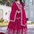 Magenta Sequins Embroidered Polyester A Line Lehenga Choli with Dupatta
