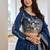 Blue Sequins Embroidered Polyester A Line Lehenga Choli with Dupatta