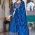 Royal Blue Sequins Embroidered Polyester A Line Lehenga Choli with Dupatta